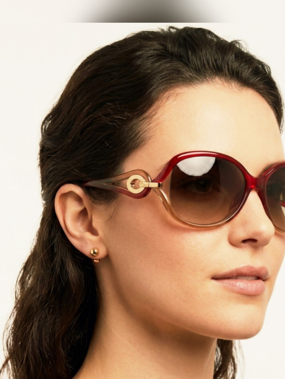 Dior Burgundy & Brown Two-tone Sunglasses